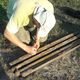 First author Umberto Lombardo investigating sediment cores in the Llanos de Moxos.